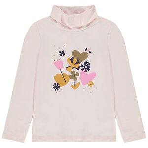 Sous-pull col roulé en jersey avec print fantaisie pour fille 