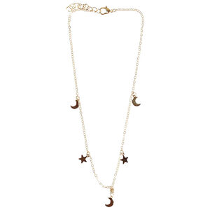 Collier avec pendentifs lunes/étoiles fille 