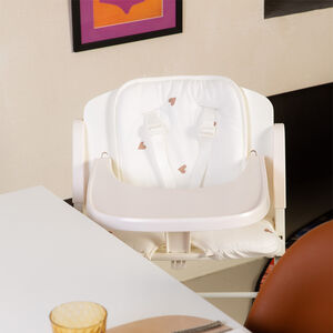 Coussin pour chaise-haute Evosit - Écru/Coeurs 