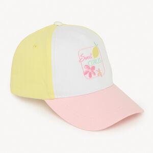 Casquette en twill effet color block broderie citron pour fille 