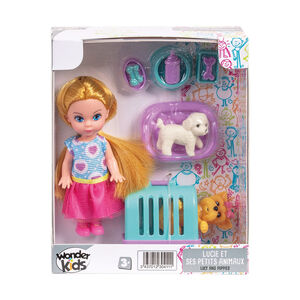 Poupée Lucie et ses petits animaux (modèle aléatoire) 