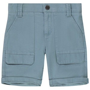 Bermuda uni avec empiècements et volets pour garçon 