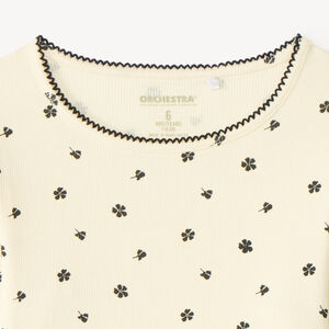 T-shirt manches longues imprimé fleurs pour fille 