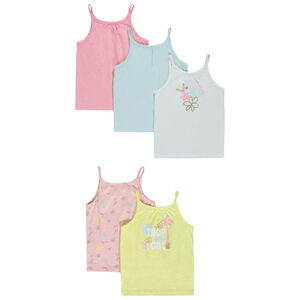 Lot de 5 débardeurs fantaisie pour bébé fille 