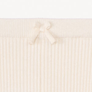 Caleçon long côtelé uni pour bébé fille 