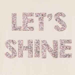 T-shirt manches courtes à motif pailleté et strass pour fille 