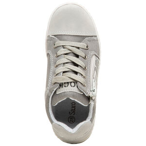 Baskets basses en toile à lacets et zip sur le côté 