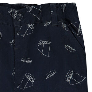 Bermuda en toile imprimé voiliers pour garçon 