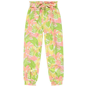 Pantalon fluide imprimé exotique pour fille 