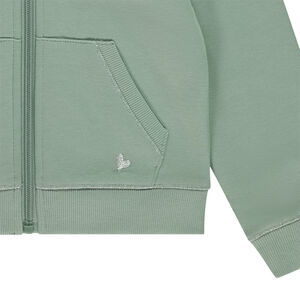 Gilet à capuche en molleton uni pour fille 
