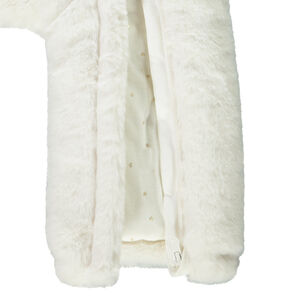 Pilote en sherpa avec capuche fantaisie et moufles amovibles pour bébé fille 