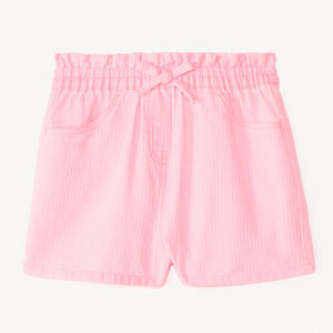 Short en toile coloris uni pour fille 