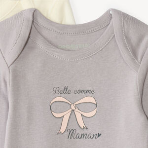Lot de 7 bodies manches longues bébé fille 
