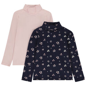 Lot de 2 sous-pulls à col roulé pour fille 