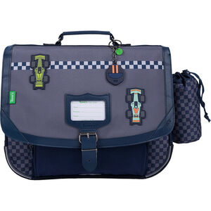 Cartable Romain avce poche pour gourde - gris 