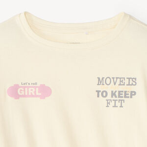 T-shirt manches longues fille print sportif 