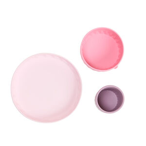 Coffret repas 3 pièces Origami en Silicone - Lila 