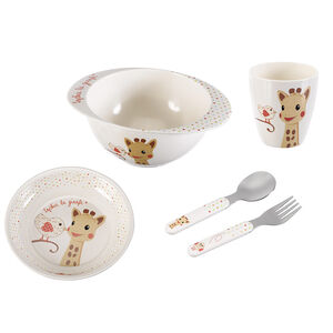 Set repas mélamine Sophie la Girafe - Kiwi 