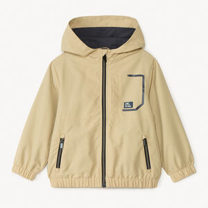 Coupe-vent à capuche uni pour garçon 