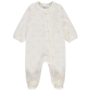 Dors-bien en velours imprimé cœurs pour bébé fille  