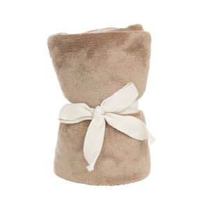 Couverture en sherpa unie 75 x 75 cm 