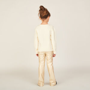 Legging évasé en similicuir doré pour fille 