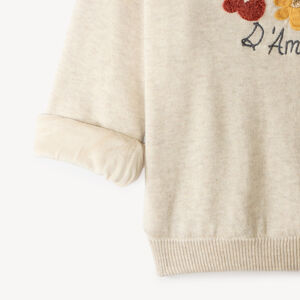 Pull bébé fille doublure en velours 