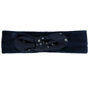 Bandeau effet noué en velours côtelé pour bébé fille 