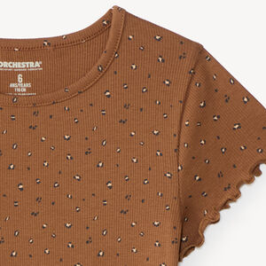 T-shirt fille manches courtes imprimé fantaisie 