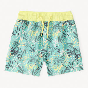 Short de bain imprimé feuillage tropical pour garçon 