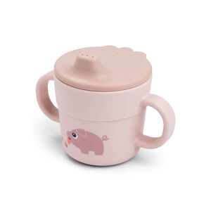Tasse d'apprentissage 2 en 1 Tiny Farm rose 