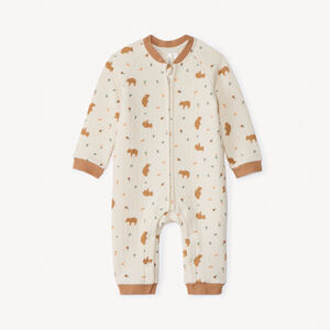 Combinaison matelassée et imprimé ours pour bébé garçon 