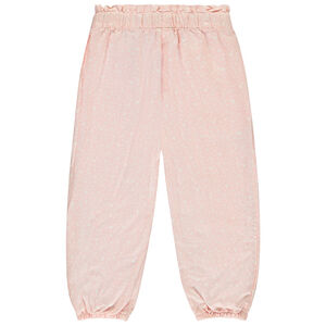 Pantalon rose imprimé cœur et taille élastiquée pour bébé fille 