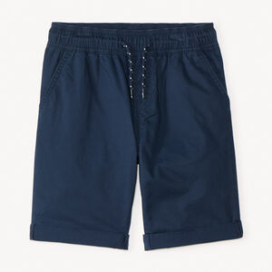 Bermuda uni en popeline pour garçon 
