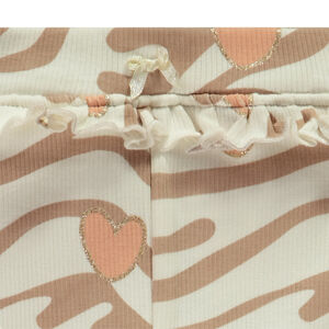 Caleçon long côtelé imprimé fantaisie pour bébé fille 