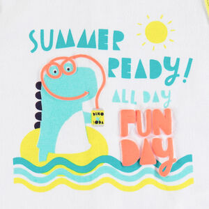 Ensemble avec débardeur print dinosaure et short en éponge 