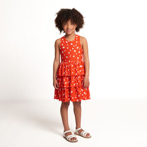 Robe sans manches imprimé fleuri pour fille 