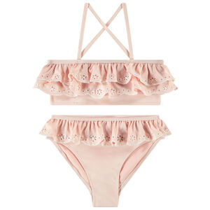 Maillot de bain 2 pièces à volants pour fille  