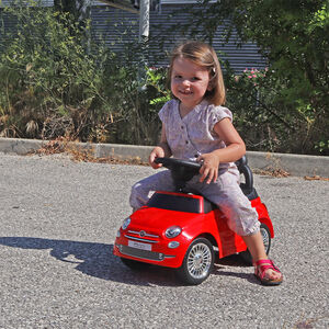Porteur sonore Fiat 500 rouge 