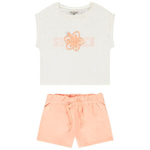 Ensemble 2 pièces avec Hibiscus à strass pour fille 