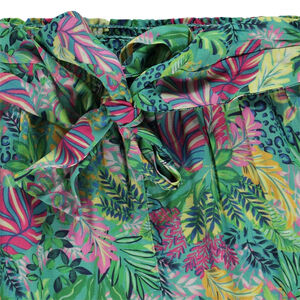 Pantacourt fluide imprimé végétal pour fille 