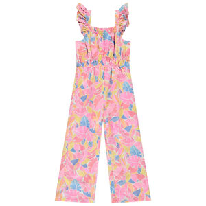 Combinaison longue en voile imprimé floral pour fille 