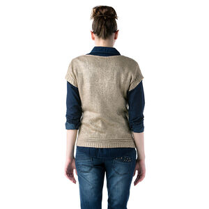 Pull ajouré manches courtes de grossesse 