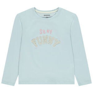 T-shirt manches longues avec broderie bouclette en relief fille 