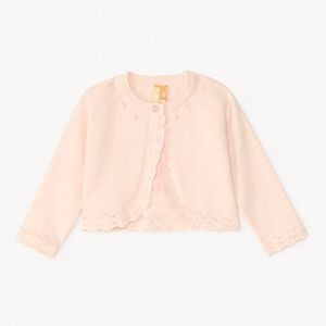 Boléro en tricot festonné pour bébé fille 