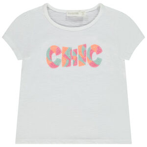 T-shirt manches courtes broderie Chic pour fille 