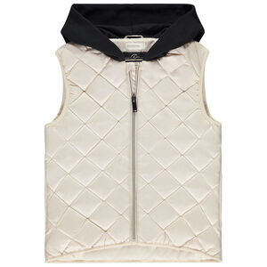 Doudoune sans manches matelassée à capuche pour garçon 