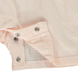 Combishort effet froissé à fleur brodée pour bébé fille 