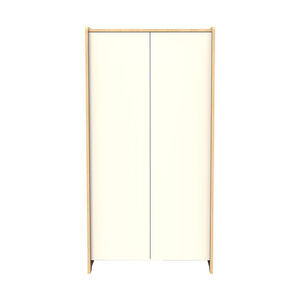 Armoire à 2 portes Vanille aspect chêne miel/meringue 
