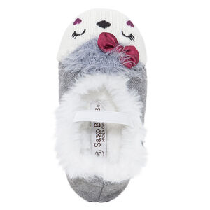 Chaussons babies en tricot et fausse fourrure pour bébé fille 